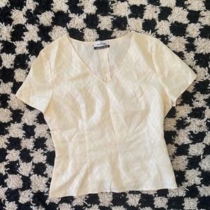 Valentino silk V neck Top